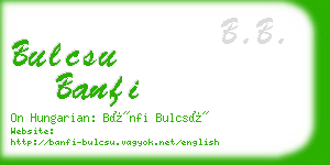 bulcsu banfi business card